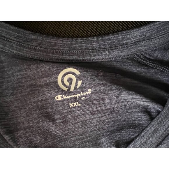 Champion c9 Navy Blue Sz XXL Mens Running Athletic Shirt Short Sleeve - Picture 4 of 7